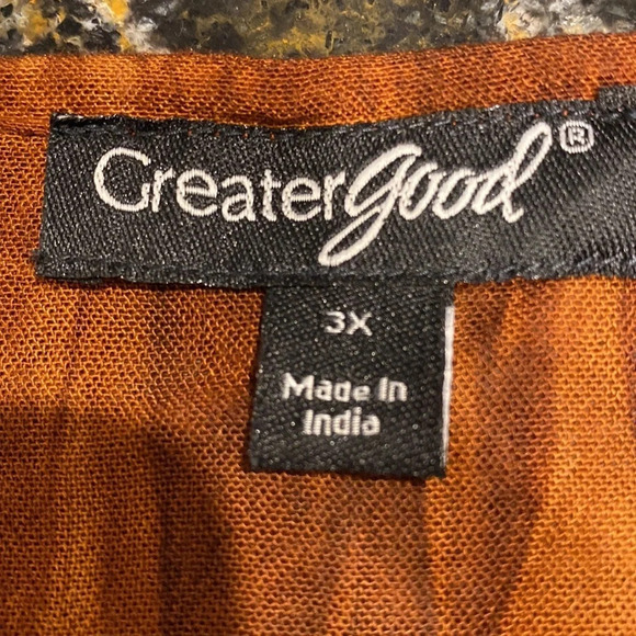 E woman’s greater good casual longsleeve plus size top 3X - Picture 3 of 4